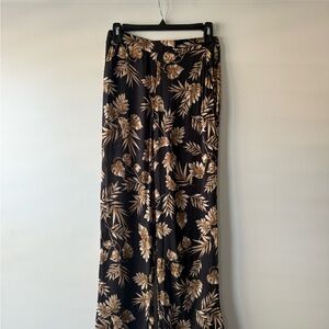 Seventy Black and Tan Floral Pants